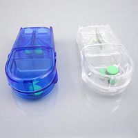 Elevin(TM) 👍👍 Pill Caplets Medicine Dose Tablet Cutter Splitter Divide Compartment Storage Box