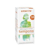 Organic Cotton Super Plus Applicator Tampons Emerita 14 ct Box