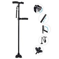 Aosiyp Walking Cane,Self Standing Folding Walking Cane Lightweight Walking Stick with LED Light and Cushion Handle Adjustable Foldable Cane for Men and Women