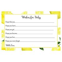 Lemonade Baby Shower Wish for Baby Cards Lemon Theme Blessings Hopes Dreams Party Activities Squeeze (24 Count)