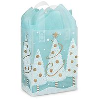 NW Golden Trimmings Plastic Shopping Bags - Cub Size - 12x5x10in. - 50 Pack