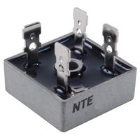 NTE Electronics NTE5328 Full Wave Single Phase Bridge Rectifier with Quick Connect Leads, 25 Amps, 1000V Maximum Recurrent Peak Reverse Voltage