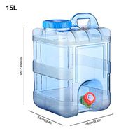 15L 20L Pure Water Plastic Bucket Home Water Storage Container With Lid Car Mineral Water Barrel Self-driving Tour with Faucet