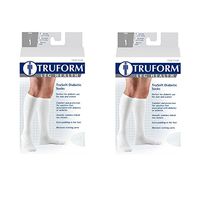 Truform 8-15 Trusoft Crew Sock, XL, White (Pack of 2)