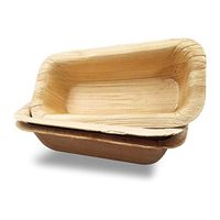 Dtocs Palm Leaf Dish 5X2.5 Inch Dipping Bowl (Pack 100) | Eco-Friendly, Biodegradable, Organic, Compostable Disposable Sampling Bowl For Wedding, Expo, Birthday Party | Better Than Bamboo, Wooden