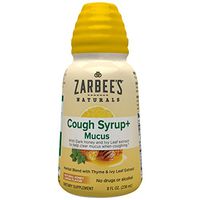 Zarbee's Naturals Cough Syrup* + Mucus, Natural Honey Lemon Flavor, 8 Ounce Bottle