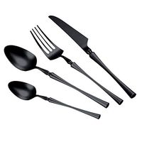 4PC/Set Stainless Steel Upscale Dinnerware Flatware Cutlery Fork Spoon Teaspoon