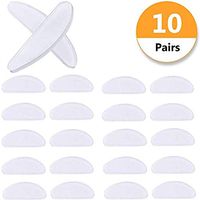 Eyourlife 10 Pair Soft Silicone Eyeglass Nose Pads Transparent Silicone Non-Slip Adhesive Eyeglass Pads Nose Cushions for Sunglass Spectacles