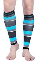 Doc Miller Premium Calf Compression Sleeve Dress Series 1 Pair 20-30mmHg Strong Support Graduated Sock Pressure Sports Running Recovery Shin Splints Varicose Veins (BlackBlueGrayWhite, X-Large)