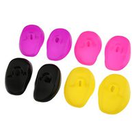 8 Pieces Silicone Protector Ear Covers Hair Dye Washing Ear Shield Earmuff
