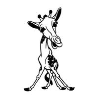 Giraffe Curious Look - Animal Decal [Choice] Vinyl Sticker for Car, Bike, iPad, Laptop, MacBook, Helmet