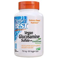 Doctor's Best Vegan Glucosamine SulFate, Joint Support, Non-GMO, Vegan, Gluten Free, Soy Free, 750 mg 180 Veggie Caps
