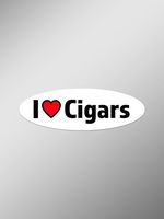 I Love Cigars Vinyl Decals Stickers (Two Pack) | Cars Trucks Vans Windows Walls Laptop Cups | Printed | 2-5.5 Inch Decals | KCD1399