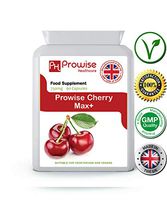 Cherry Max 750mg 90 Capsules - High Strength Freeze Dried Montmorency Cherries - UK Manufactured to GMP for Consistent High Quality by Prowise Healthcare