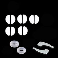 Eyeglass Nose Pads Soft Silicone Adhensive Glass Nose Pads for Sunglasses, Eyeglasses, Reading Glasses, and Spectacles and 2 Pairs Ear Grip Ear Holder (Clear, 19X8X1.0)