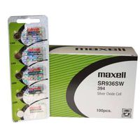 100 pcs Maxell SR936SW SG9 SR45 394 Silver Oxide Watch Battery