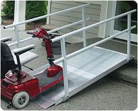 EZ-Access, Gateway Ramp with Handrails, 6 Feet (71 Pounds), Transfer Between Levels and Surfaces with More Security and Safety, Great for Wheelchairs, Walkers, Scooters