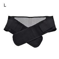 Alomejor Self-heating Waist Support Brace, Spontaneous Adjustable Hook & Loop Protector Lumbar Belt(L)