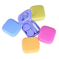 TXIN 3 Sets Contact Lens Case, Square Colored Contacts Lenses Box Container Travel Kit