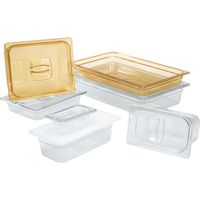 Rubbermaid Commercial Products Cold Food Insert Pan for Restaurants/Kitchens/Cafeterias, 1/2 Long Size, 4 Inches Deep, Clear (FG140P00CLR)