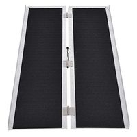 EnjoyShop 5' Portable Aluminum Non-Skid Wheelchair Ramp Utility Mobility Access Non Skid Folding Wheelchair Ramp