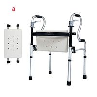 YXX-Standard Walker/Aluminum Walker with seat Cushion, Weighing 2.8KG, Bearing 180KG, with Folding Handle, Easy to Carry Four-Legged Walking Stick