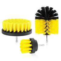 HOLYSTEED Drill Brush Set Attachment Power Scrubber Brush for Bathroom, Grout, Tub, Shower, Tile, Floor, Kitchen, Tires & Wheels and More 3 Pack Kit - Yellow