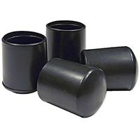 Truguard F32008tv Vinyl Black Leg Tip, 1", 4-pack