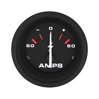 Sierra International 68356P 60-0-60 Dial Range Scratch Resistant Curved Glass Lens Amega Domed Ammeter, 2"