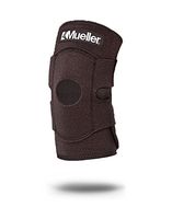 Mueller Wraparound Knee Support with adjustable straps, Open Patella, OSFM knees up to 20" - Black