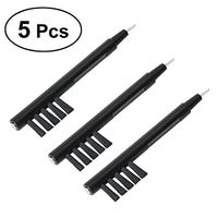 Rosenice 5 Pcs Hearing Aid Cleaning Brushes with Wax Loop and Magnet (Black)