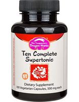 Dragon Herbs Ten Complete Supertonic - Dietary Supplement - 500 mg -100 Vegetarian Capsules