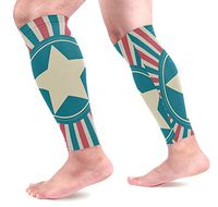 KEAKIA Patriotic Background Calf Compression Sleeves Shin Splint Support Leg Protectors Calf Pain Relief for Running, Cycling, Travel, Sports for Men Women (1 Pair)