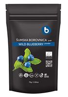 Bobica's PREMIUM European Organic Freeze-Dried Wild blueberry (Bilberry) powder| 2.65oz /75g | Antioxidant Superfood | Non-GMO, Gluten-Free, Raw | Vitamin C | for Vegetarians & Vegans |