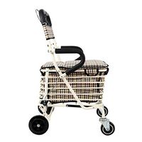 Seat & Roller Bar Covers Walker The Best Gift for Parents Grocery Shopping Cart Folding and Easy to Carry Patient Injured Rehabilitation Walker (Color : White, Size : 8560cm)