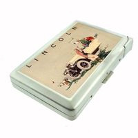 Lincoln Car 1920s Vintage Ad Double-Sided Cigarette Case with lighter, ID Holder, and Wallet D-431