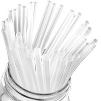Extra Long BPA-Free Cocktail Straws 500 Pack. Each Clear, Disposable, Straight Straw is Individually Wrapped. Strong, Slim 7.75in Size Makes a Great Drink Sipper or Swizzle Stirrer for Mixed Drinks!
