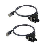 DIGITEN Ethernet Extension Cable Extension Patch Cable 2ft 60cm RJ45 Female to Male Connector Mount Network LAN Extension Adapter (2 Pack)