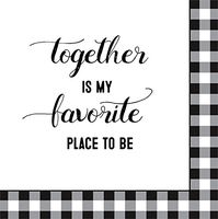 Evergreen Set of 2,Cocktail Size Napkin, 5"x5", Pack of 20, Modern Farmhouse