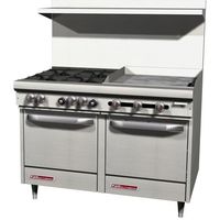 Southbend - S48EE-2G - S-Series 48" Restaurant Range w/ 4 Burners & 24" Griddle