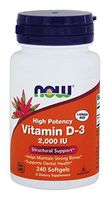 Now Foods, Vitamin D-3 High Potency, 2,000 IU, 240 Softgels