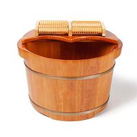 Footbath，Solid Wood Natural Thicken Foot Basin，Foot Basin Wooden Bucket，Foot Spa Wooden Tub，Solid Wood Foot Basin，Foot Bath Tub，Foot Tub