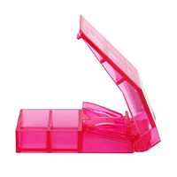 XIHAA Multi-Functional Pill Cutter, Adjustable Size Knife Convenient Protable Medical Tablet Cutter Pill Case(3PCS),Red