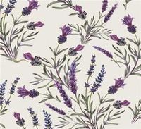Lavender Meadow Paper Luncheon Napkins 40pcs 13"x13" Purple Flowers, Lavender Twigs