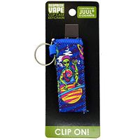 Clip-On Neoprene Vape E-Cigarette Case with Key Ring - Tie Dye