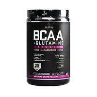 Sascha Fitness BCAA 4:1:1 + Glutamine,HMB,L-Carnitine,HICA | Powerful and Instant Powder Blend with Branched Chain Amino Acids (BCAAs) for Pre,Intra and Post-Workout | Natural Watermelon Flavor,350g