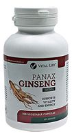 VITAL LIFE Panax Ginseng (500mg) 100 Vegetable Caps