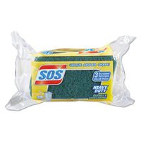 S.O.S.amp;reg; - Heavy-Duty Scrubber Sponge, 3 x 5-1/4, 1amp;quot; Thick, 24/Carton - Sold As 1 Carton - Bigger and Thicker Than Ordinary Scrubber sponges.