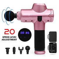 YOJINKE Massage Gun, Handheld Cordless Deep Tissue Muscle Massager,with 20 Speed Strength Levels 4 Replaceable Massager Heads Helps Relieve Muscle Soreness and Stiffness