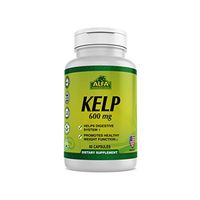 Alfa Vitamins® Kelp 600mg Capsules with Iodine 600mcg for a Healthy Digestive System and Weight Function - 60 Capsules